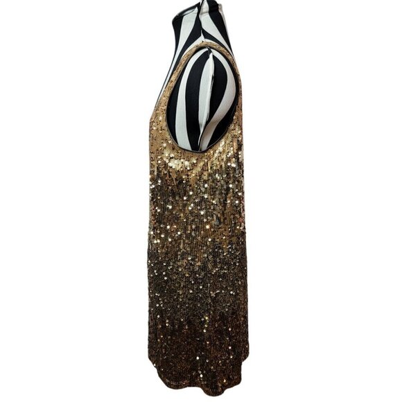 Express sequin gold ombré dress size - Size L - Picture 5 of 8